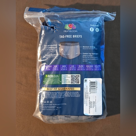 Fruit of the Loom Men's Assorted Briefs - Blue and Gray - Picture 2 of 3